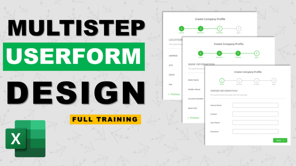 Multistep Userform Design